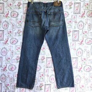 American Eagle Relaxed Straight Jeans Men's‎ 31x32Distressed Blue Denim